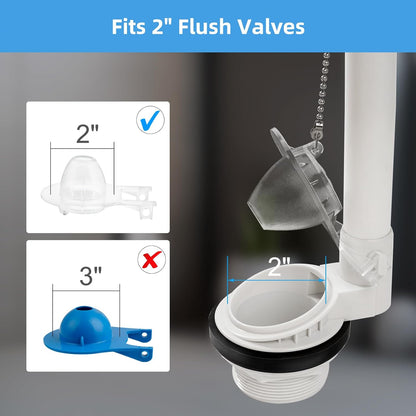 Toilet Flapper Replacement Compatible with Gerber 99-647 2 Pack, 2 Inch Toilet Flapper with Stainless Chain V1259-DP01-A-2262