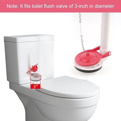 3 Pack Large 3-Inch Toilet Flapper Replacement Compatible with TOTO Flapper Model G-Max, THU138S, THU175S and V1259-DP01-A-2263