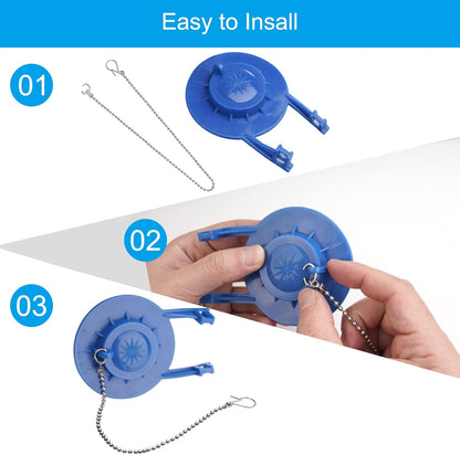 3 Pack Universal Toilet Flapper Chain Replacement Kit,Stainless steel,Including 12-Inch Chain,Hook,Ring V1259-DP01-A-2271