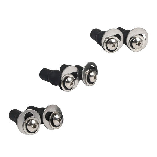 6 Pack Universal Toilet Seat Hinges Screw, Toilet Seat Hinges Blind Hole fixings Expanding Rubber Top Fix V1259-DP01-A-2278