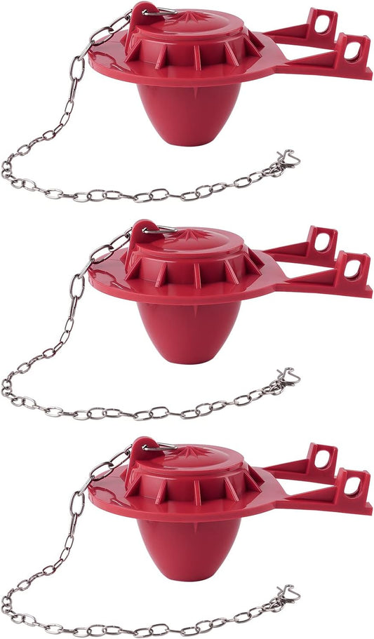 3 Pack 2-inch Universal Toilet Tank Flapper, Long Lasting All Rubber Seal Flapper Replacement Compatible with V1259-DP01-A-2281
