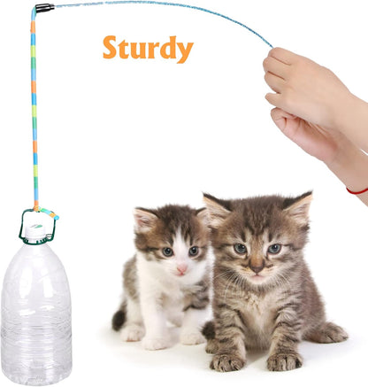 3 Pack Cat Wand Toy, Interactive Cat Rainbow Wand Toys, Interactive Cat Teaser Wand String, Rainbow Cat V1259-DP01-A-2286