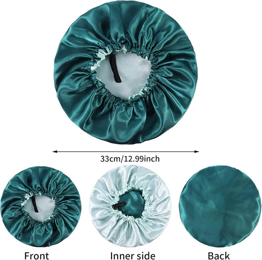 NADONEL 2 Pcs Silk Bonnet Sleep Cap, Adjustable Silk Bonnet Sleep Cap Waterproof Satin Hair Cap Night Cap V1259-DP01-A-2301