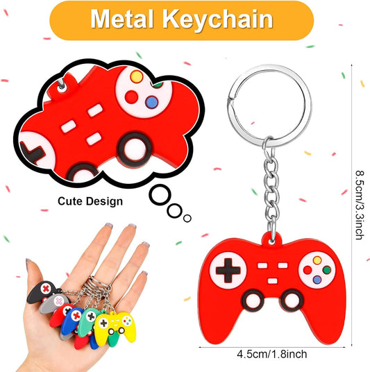 12 Pieces Game Controller Keychain for Loot Bag Video Gaming Keychain Pendant Charms for Party Favors Goodie V1259-DP01-A-2305