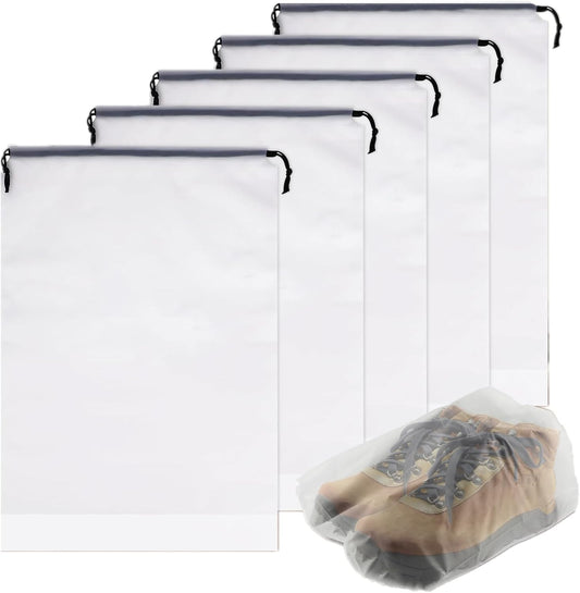 Store 20 Pack Transparent Shoe Bags 40x30 cm for Travel Large Clear Shoes Storage Organizers Pouch with Rope V1259-DP01-A-2309