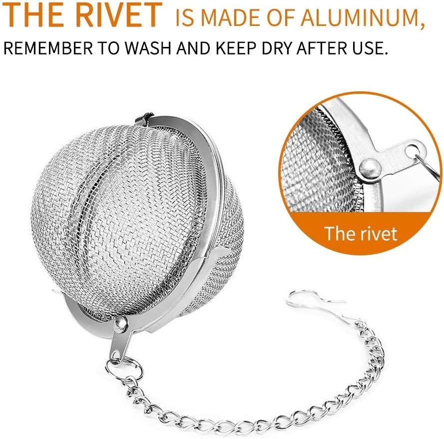 Store 2pcs Stainless Steel Mesh Tea Ball Inch Tea Strainers Tea Strainer Filters for Tea (2.1 inches) V1259-DP01-A-2310