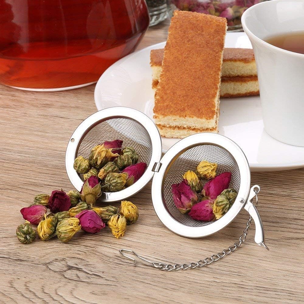 Store 2pcs Stainless Steel Mesh Tea Ball Inch Tea Strainers Tea Strainer Filters for Tea (2.1 inches) V1259-DP01-A-2310
