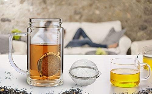 Store 2pcs Stainless Steel Mesh Tea Ball Inch Tea Strainers Tea Strainer Filters for Tea (2.1 inches) V1259-DP01-A-2310