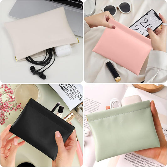 Store 4pcs Pocket Cosmetic Bags Waterproof Portable Small Makeup Bag No Zipper Self-Closing Purse 18x14cm V1259-DP01-A-2315
