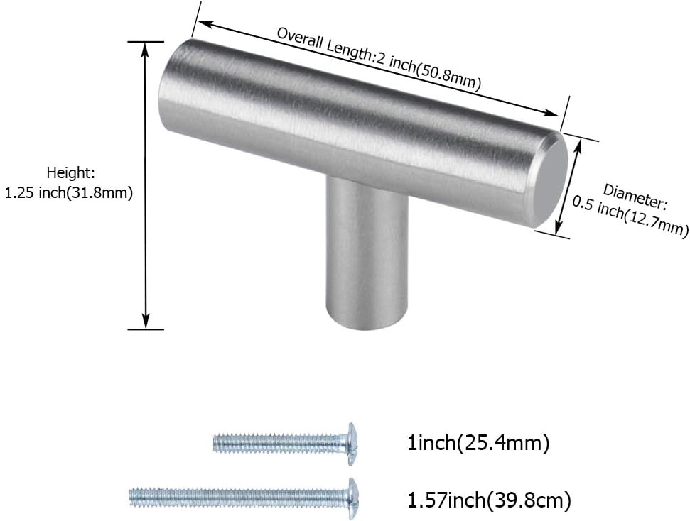 10 Pack Brushed Nickel Cabinet Knobs Cabinet Hardware - Brushed Nickel Drawer Knobs Kitchen Cabinet Knobs T V1259-DP01-A-2339