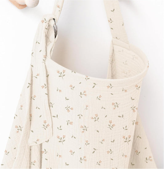 Muslin Nursing Covers for Breastfeeding, Privacy Breast Feeding Cover with Arch Neckline, 100% Cotton Nursing V1259-DP01-A-2342