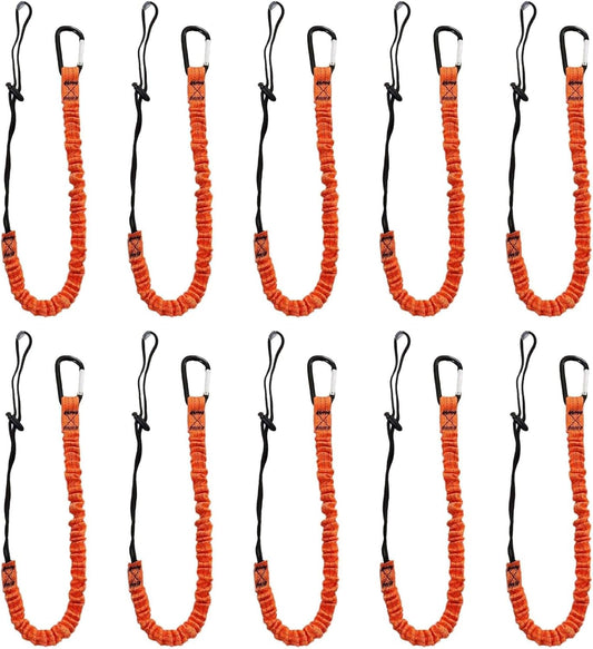 10pcs Retractable Tool Lanyards for Hand Tools with Carabiner and Adjustable Loop End, Extendable Length 31.5 V1259-DP01-A-2343