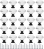 25 Pack Drawer Knobs Diamond Shaped Crystal Glass 30mm Cabinet Knobs Pull Handles (30mm, 25 Pack, Black) V1259-DP01-A-2345