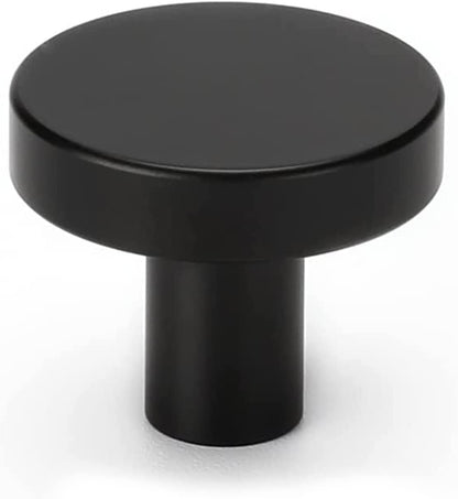 20 Pack Black Cabinet Knobs Round Dresser Knobs Matte Black Solid Kitchen Cabinet Knobs Aluminum Alloy V1259-DP01-A-2348