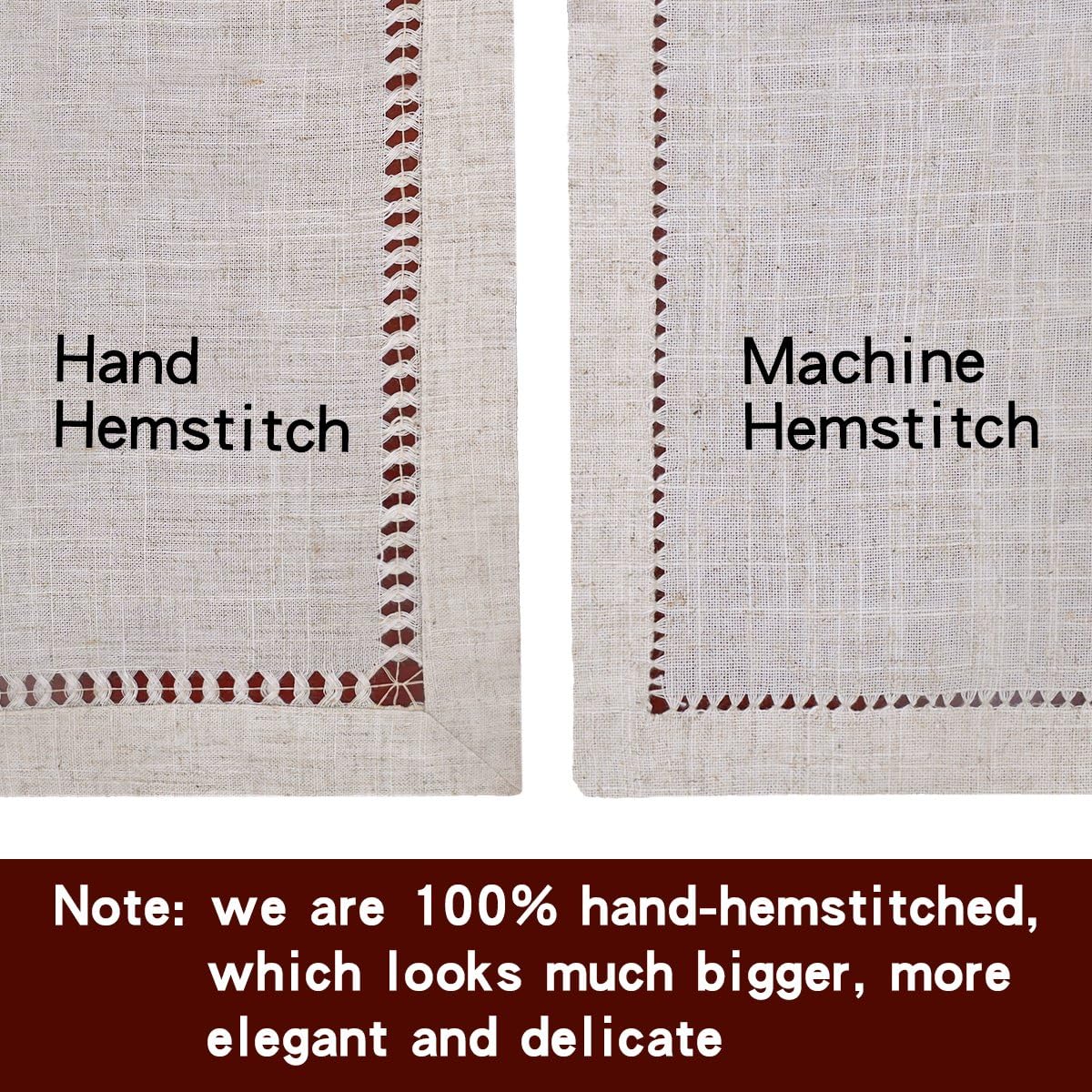 Handmade Hemstitch Gray Dining Table Runner Or Dresser Scarf, Rectangular 14 by 72 Inch V1259-DP01-A-2354