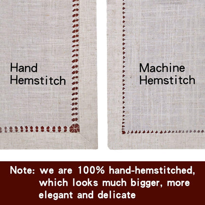 Handmade Hemstitch Gray Dining Table Runner Or Dresser Scarf, Rectangular 14 by 72 Inch V1259-DP01-A-2354