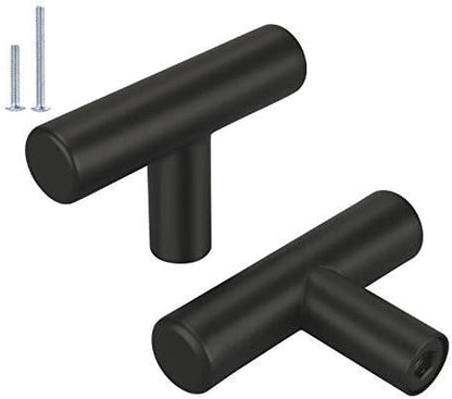 (50 Pack) Cabinet Knob Black Stainless Steel Drawer Knobs - HD201BK Matte Black Kitchen Cabinet Hardware V1259-DP01-A-2355