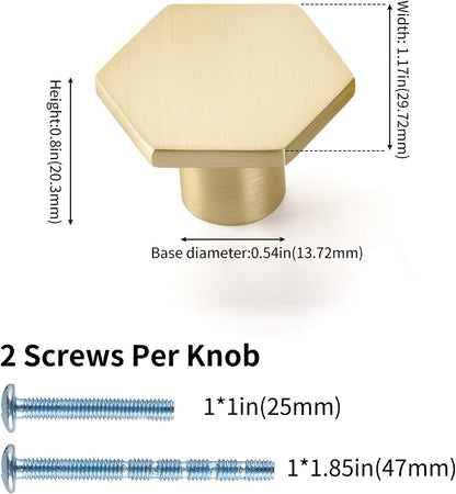 5 Pack Cabinet Knobs Gold Kitchen Drawer Knobs - LS6275GD Gold Cupboard Knobs Kitchen Cabinet Hardware Gold V1259-DP01-A-2358