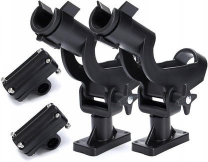 Adjustable Rotatable Plastic Fishing Rod 3 Mount Rack Holder Bracket Boat Canoeing Rowing Mount Kit Kayak V1259-DP01-A-2361
