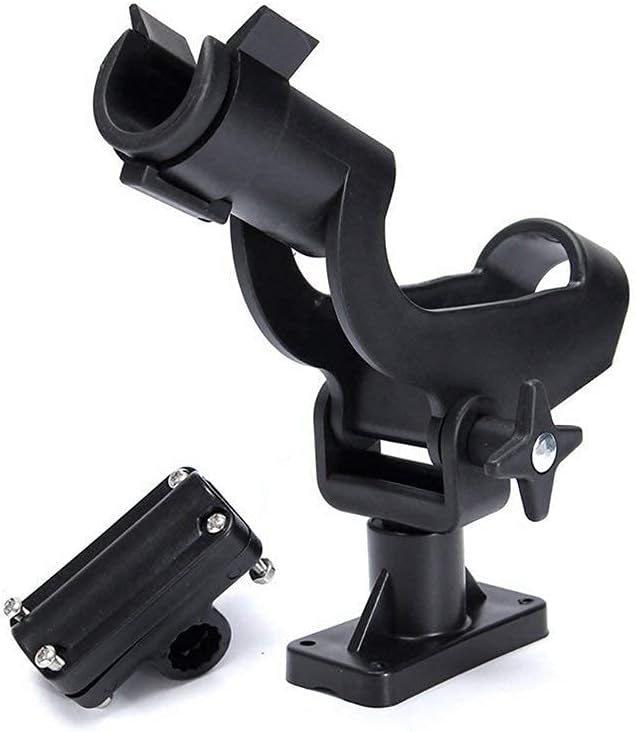 Adjustable Rotatable Plastic Fishing Rod 3 Mount Rack Holder Bracket Boat Canoeing Rowing Mount Kit Kayak V1259-DP01-A-2361
