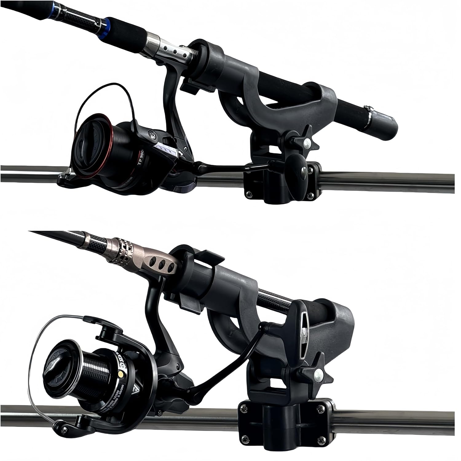 Adjustable Rotatable Plastic Fishing Rod 3 Mount Rack Holder Bracket Boat Canoeing Rowing Mount Kit Kayak V1259-DP01-A-2361