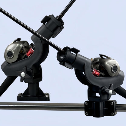 Adjustable Rotatable Plastic Fishing Rod 3 Mount Rack Holder Bracket Boat Canoeing Rowing Mount Kit Kayak V1259-DP01-A-2361