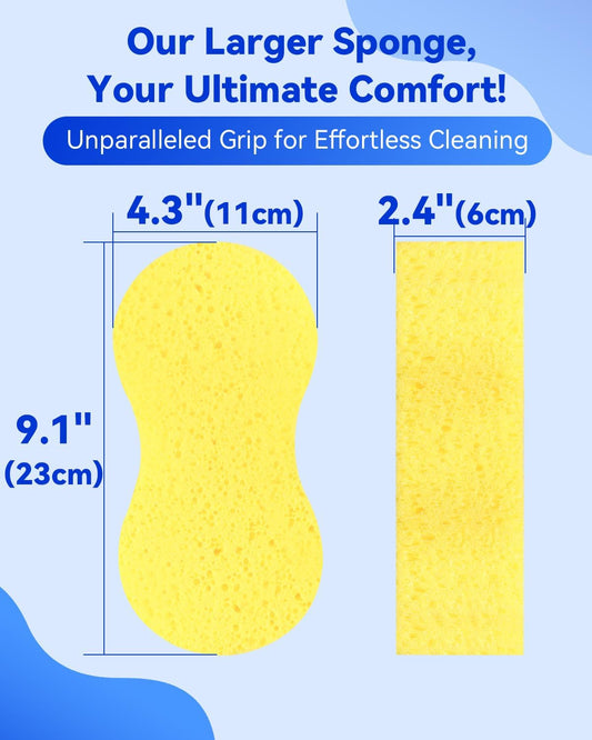 5-Pack Car Wash Sponges, 9.1" x 4.3" x 2.4" Large Sponges, Extra Thick Foam Kit for All-Purpose Cleaning, V1259-DP01-A-2379