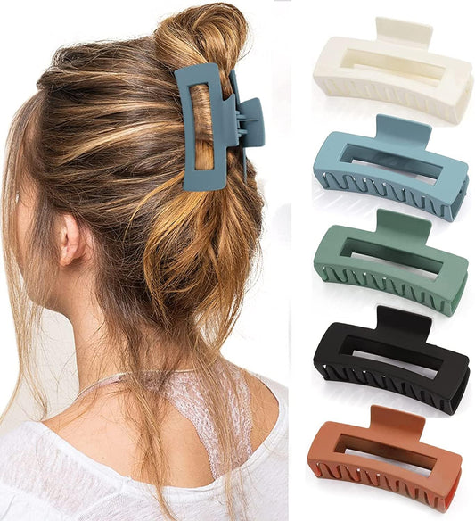 5 Pcs Hair Claw Clips-Nonslip Large Claw Clip Strong Hold Hair Clips Suitable for Women Fashion Hair Styling V1259-DP01-A-2382