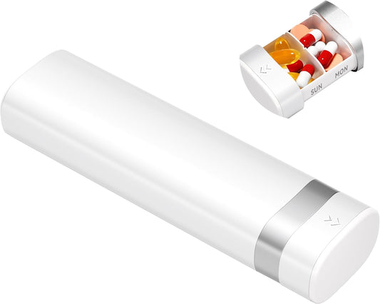 7-Day Pill Organizer, Travel Pill Case with Easy-to-Use Design, Large-Capacity Vitamin Box, Portable Drawer V1259-DP01-A-2400