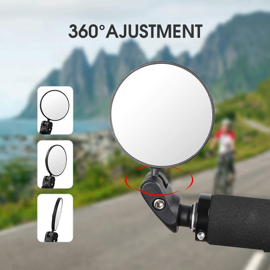 Bike Mirror, Bicycle Riding Rearview Mirror, HD Safety Rear View Mirrors, Convex Mirror with 360 Degrees V1259-DP01-A-2403