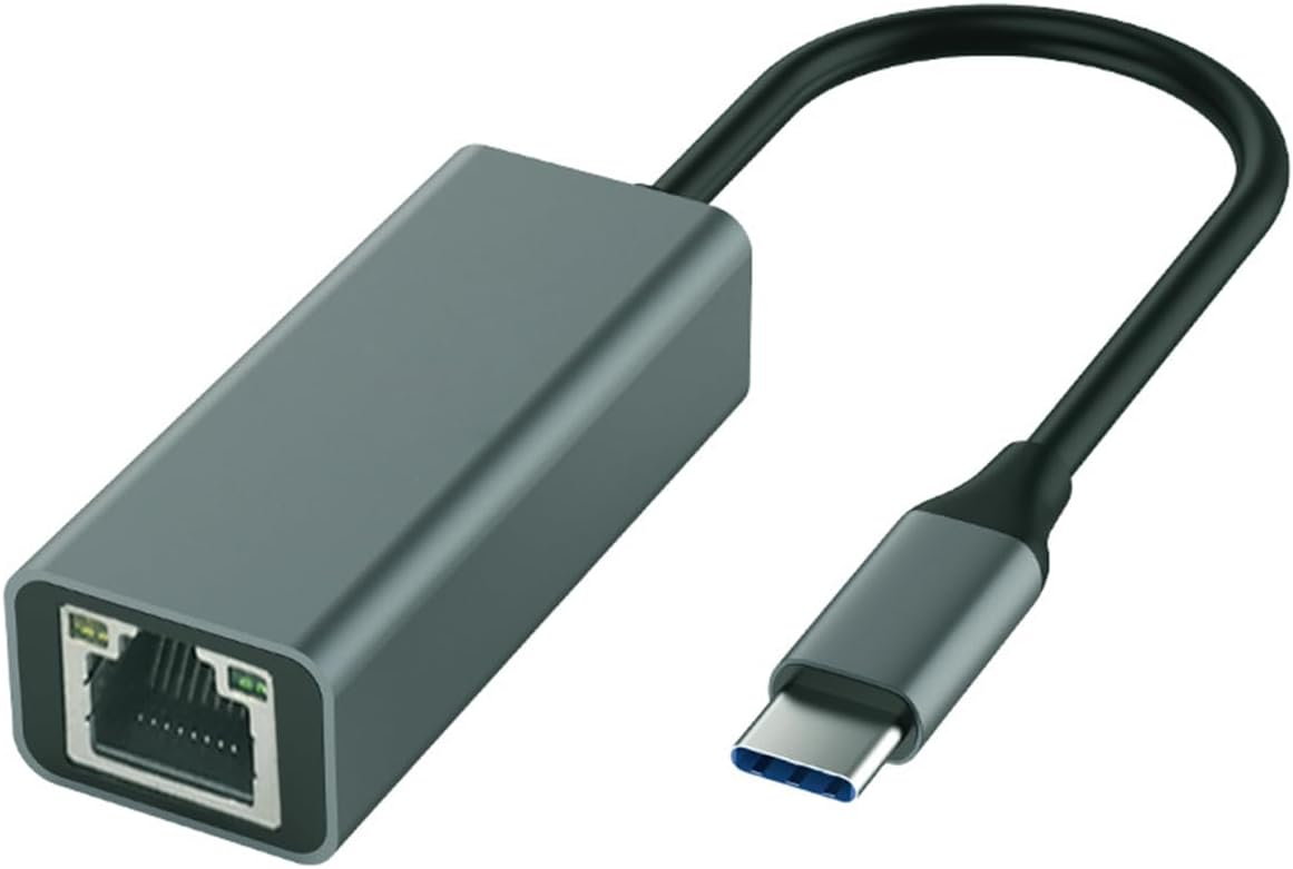 USB C to Ethernet Adapter, 1000Mbps Type C to Ethernet Adapter Ethernet Connector, Driver Free Ethernet V1259-DP01-A-2409