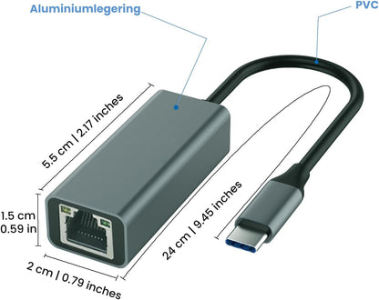 USB C to Ethernet Adapter, 1000Mbps Type C to Ethernet Adapter Ethernet Connector, Driver Free Ethernet V1259-DP01-A-2409