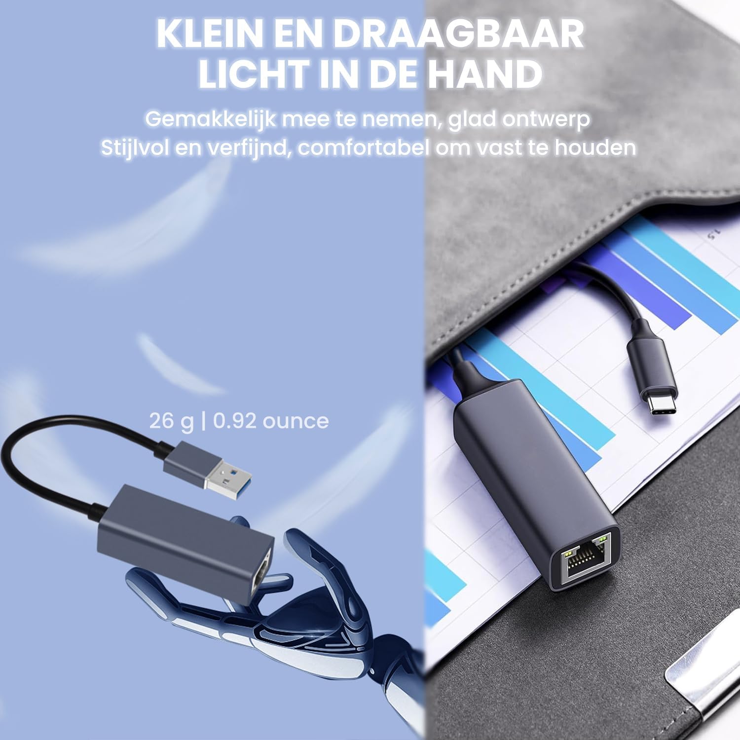 USB C to Ethernet Adapter, 1000Mbps Type C to Ethernet Adapter Ethernet Connector, Driver Free Ethernet V1259-DP01-A-2409