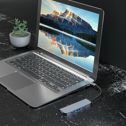 4-Port USB 3.0 Hub, Portable Data USB Hub, USB Splitter for MacBook, Mac Pro, Mac mini, iMac, Surface Pro, V1259-DP01-A-2410