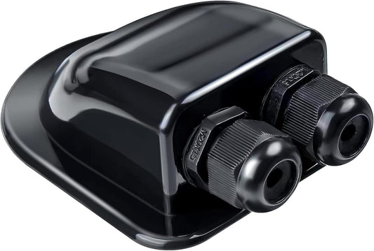 Solar Cable Entry Gland - Waterproof Double Connector Cover, Photovoltaic Plastic Bracket Curved ABS Dual V1259-DP01-A-2439