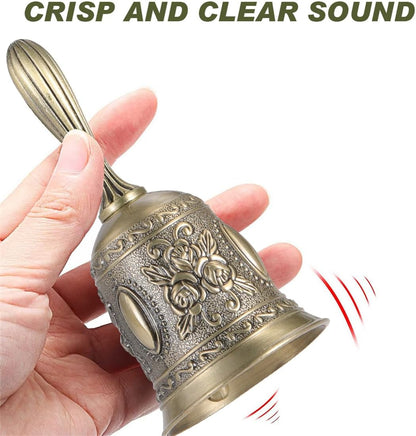 Hand Bell Service Call - Vintage Metal Dinner Bell for Weddings, Seniors, Bedside - 1 Pack V1259-DP01-A-2441