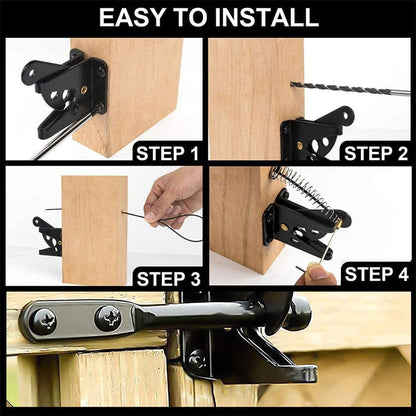 Gate Latch Self Locking Fence Gate Latch Automatic Gate Latch Door Latches with Pull Cable for Wooden Fence V1259-DP01-A-2444