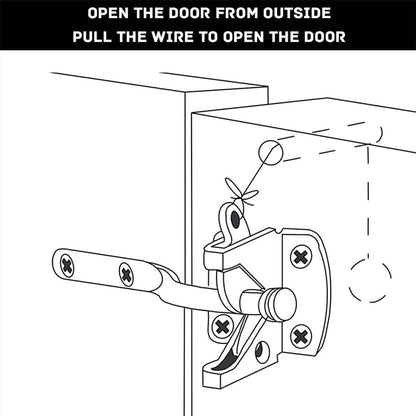 Gate Latch Self Locking Fence Gate Latch Automatic Gate Latch Door Latches with Pull Cable for Wooden Fence V1259-DP01-A-2444