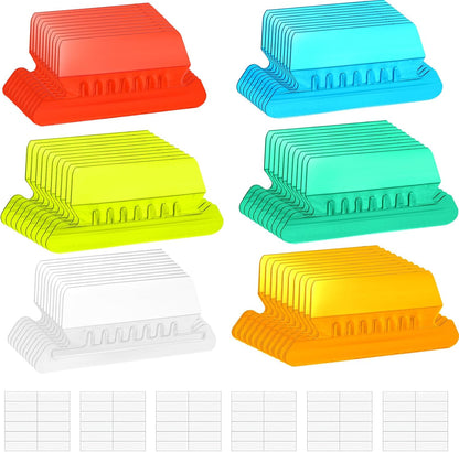 File Folder Tabs Hanging File Folder Labels 60 Sets Plastic File Tabs with Inserts for Hanging Files V1259-DP01-A-2446