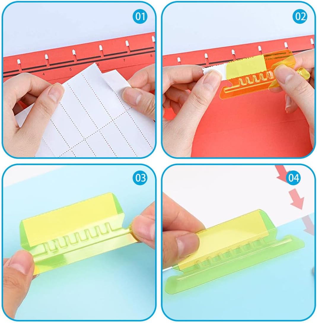 File Folder Tabs Hanging File Folder Labels 60 Sets Plastic File Tabs with Inserts for Hanging Files V1259-DP01-A-2446