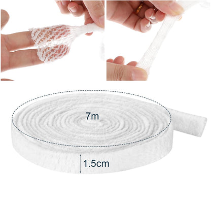 Elastic Tubular Bandage Stretch Net Dressing Retainer Elastic Gauze Bandage Tubular Wound Dressing, 23FT Long V1259-DP01-A-2447