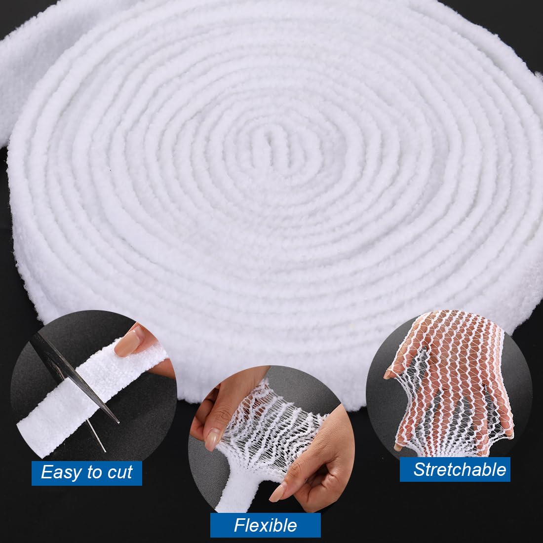 Elastic Tubular Bandage Stretch Net Dressing Retainer Elastic Gauze Bandage Tubular Wound Dressing, 23FT Long V1259-DP01-A-2447