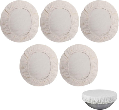 Sourdough Starter Bowl Covers 5PCS Reusable Sourdough Starter Jar Cloth Cover Elastic Fabric Caps Bread V1259-DP01-A-2448