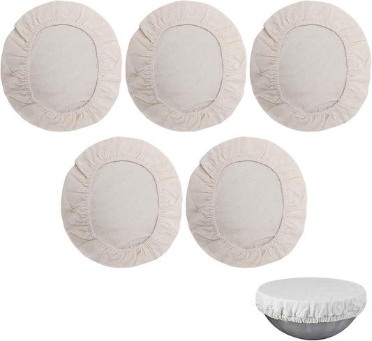Sourdough Starter Bowl Covers 5PCS Reusable Sourdough Starter Jar Cloth Cover Elastic Fabric Caps Bread V1259-DP01-A-2448