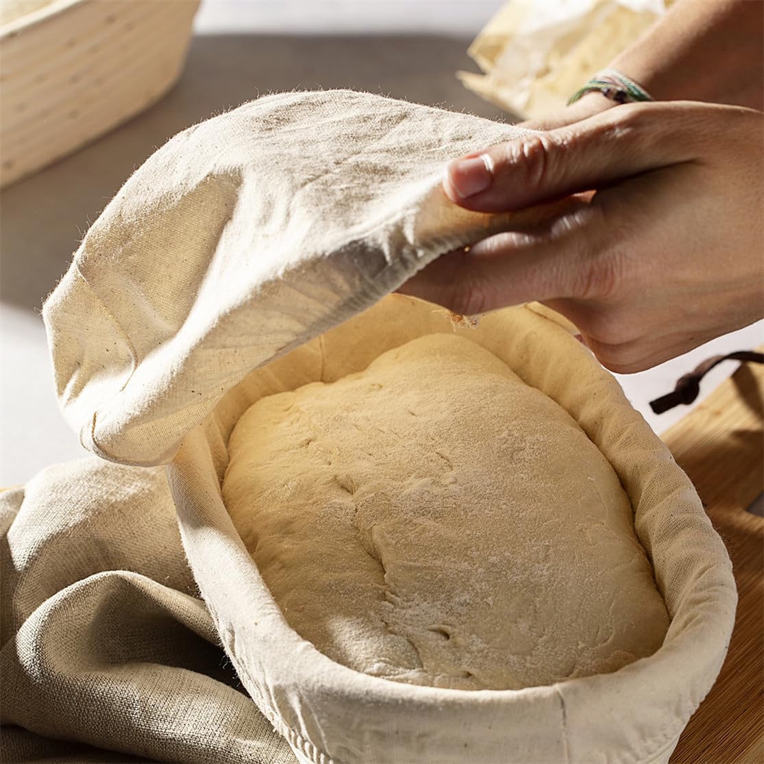 Sourdough Starter Bowl Covers 5PCS Reusable Sourdough Starter Jar Cloth Cover Elastic Fabric Caps Bread V1259-DP01-A-2448