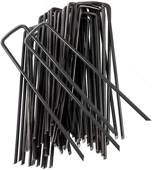 Garden Stakes, Ground Anchors Pegs U Shaped Garden Staples Pins Spikes for Securing Lawn Farm Sod Weed V1259-DP01-A-2450