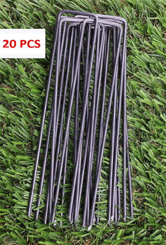 Garden Stakes, Ground Anchors Pegs U Shaped Garden Staples Pins Spikes for Securing Lawn Farm Sod Weed V1259-DP01-A-2450