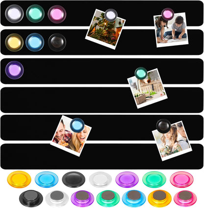 Magnetic Bulletin Board 6PCS Frameless Iron Board Strips Memo Board Bar Adhesive Backing Stainless Whiteboard V1259-DP01-A-2454