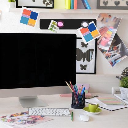 Magnetic Bulletin Board 6PCS Frameless Iron Board Strips Memo Board Bar Adhesive Backing Stainless Whiteboard V1259-DP01-A-2454