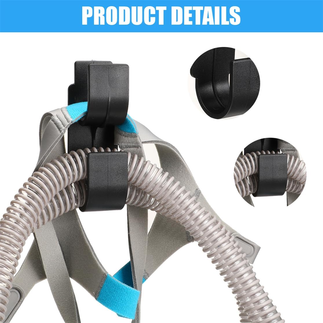 CPAP Hose Holder CPAP Mask Hanger Hook 2PCS CPAP Tubing Hanger Hose Organizer for Breathing Machine V1259-DP01-A-2461
